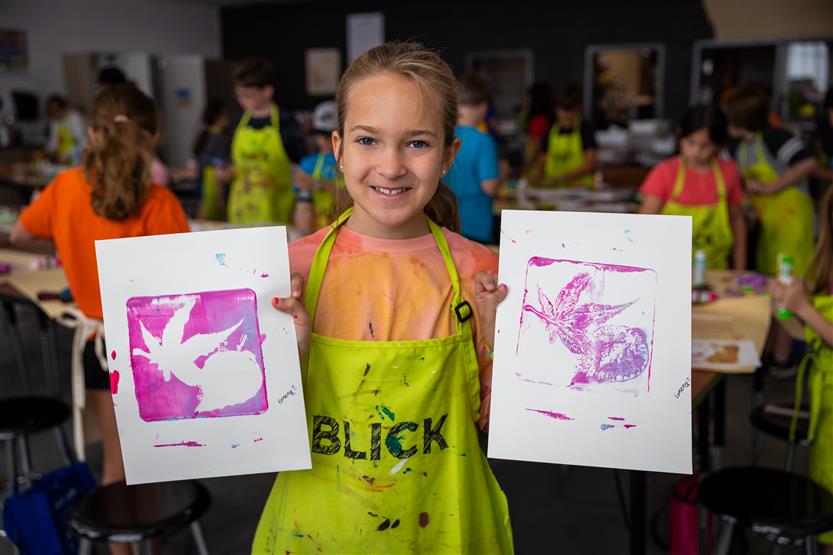 Students at an art camp
